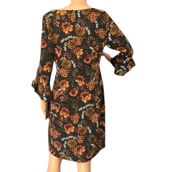 Karl Lagerfeld Paris Women’s Floral Peplum Sleeve Midi Dress ~ Size 6 ~ NWT - Picture 3 of 10